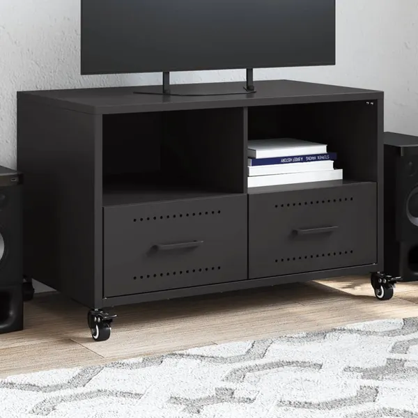 Móvel de TV 68x39x43,5 cm aço preto