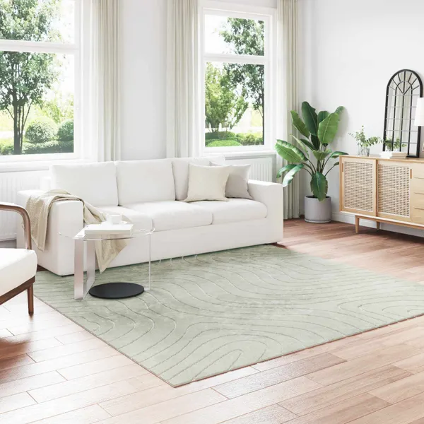Tapetes de área Quadrado PALMERAS Verde 240 x 240 cm Poliéster