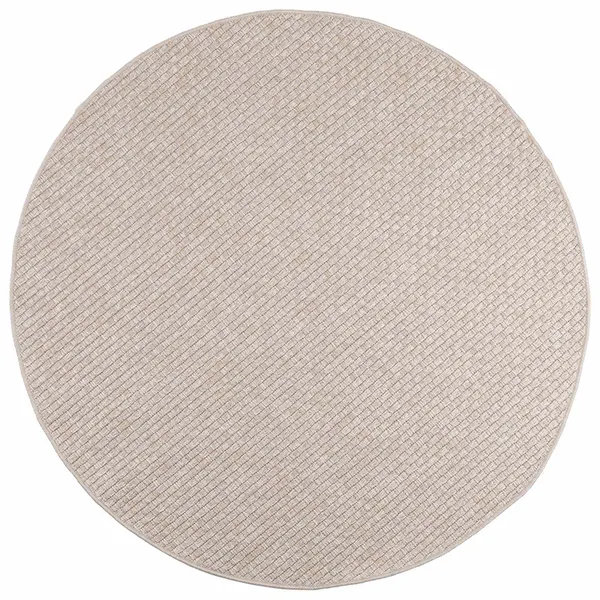 Tapetes de área Redondo FARO Creme Ø 200 CM Poliéster