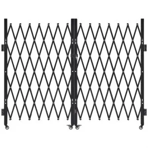 Cancela Tesoura Dupla Dobrável 370x160,5cm Rodas