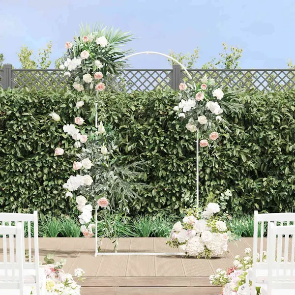 Arco de Casamento Branco 100 x 39 x 200 cm Aço