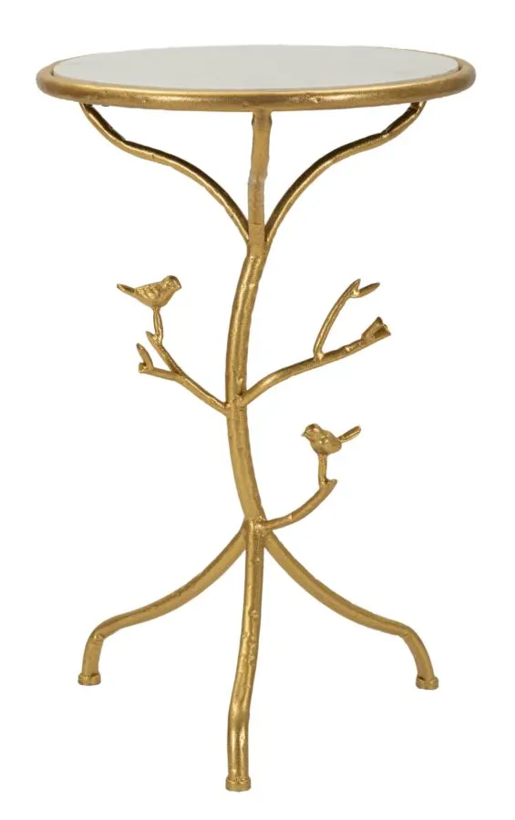 Mesinha Birds Marble Ø 38x60 cm