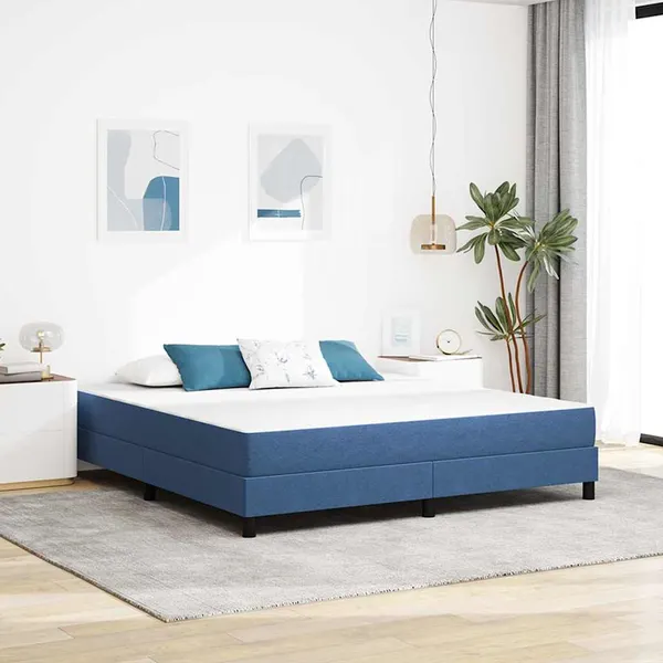 Colchão de Cama com colchão Azul 180 x 200 cm tecido