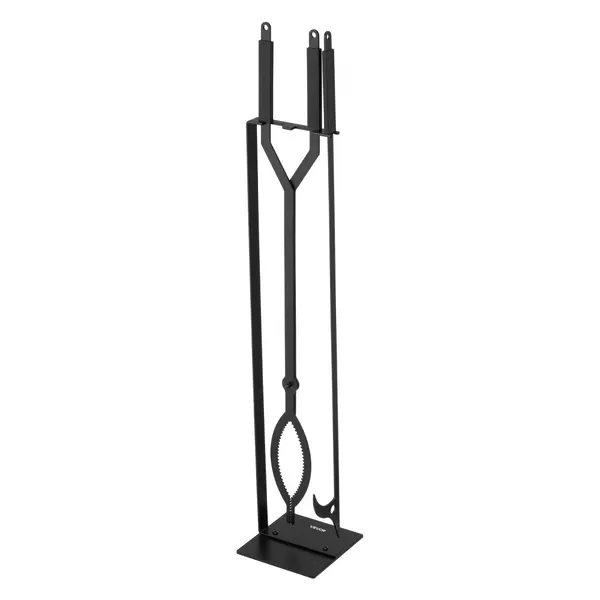 Conjunto ferramentas lareira 3 peças ferro preto
