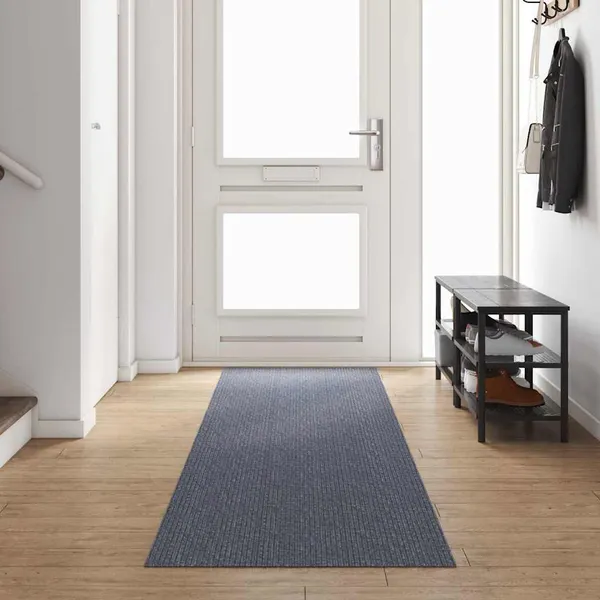 Runner de Carpete Cinzento-claro 80 x 400 cm tecido