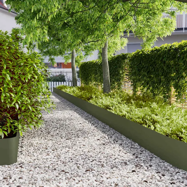 Orlas relva 20 pcs verde azeitona 25x103 cm aço laminado a frio
