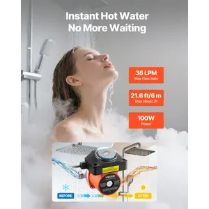 Bomba recirculação água quente 38 LPM, 100W, 220-240V