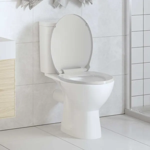 Tampo de sanita com fecho suave oval branco