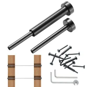 Kit cabos invisíveis 40 peças, aço inoxidável 3.2mm, hardware preto