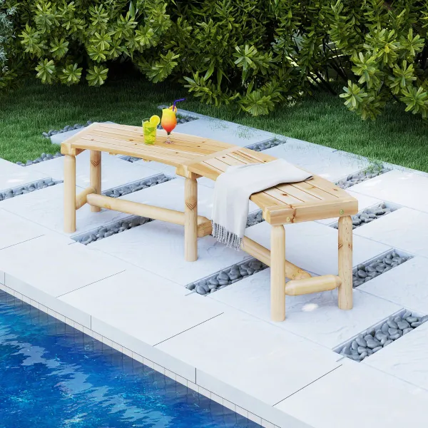 Panchina Curva da Esterno 170 cm per 2-3 Persone | Portata 360 kg