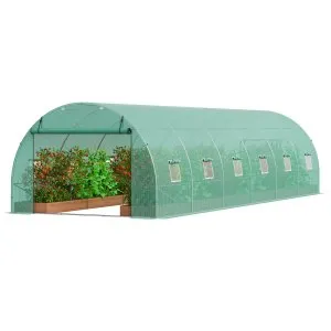 Estufa Túnel 29,2x9,7x6,5 ft, Estrutura Aço Galvanizado