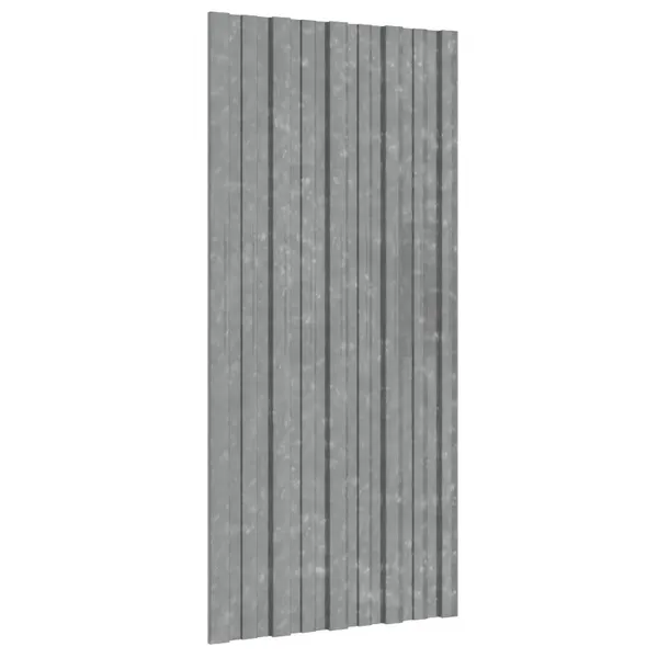 Painel de telhado 12 pcs Prateado 100 x 45 cm Aço galvanizado