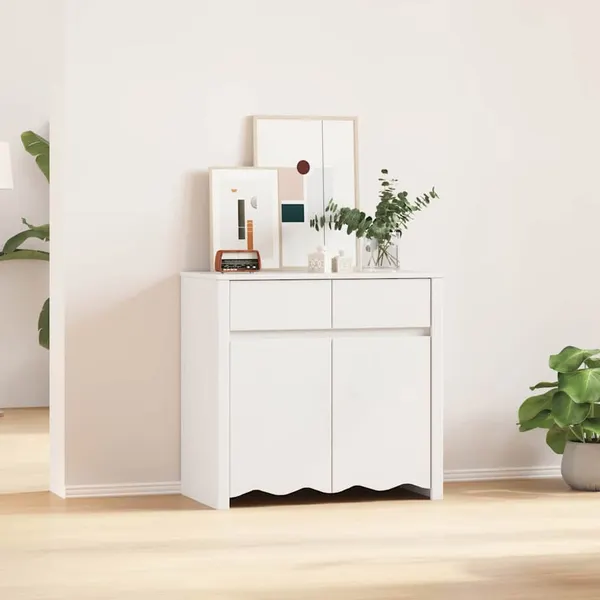 Buffet Drammen Branco 79 x 43 x 75.5 cm Madeira de pinho maciça