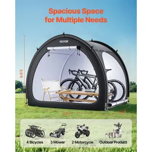 Tenda armazenamento bicicletas 4-5 bikes ventilação