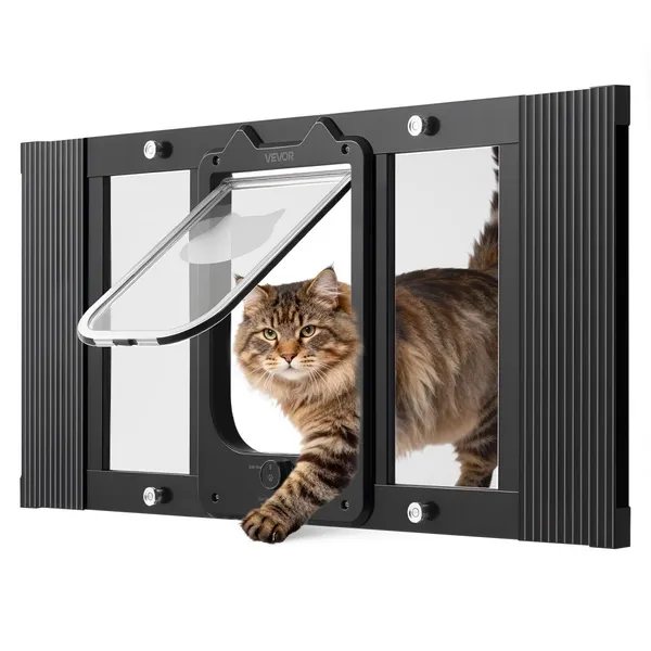 Porta para gatos janela 686-813 mm, alumínio, magnética
