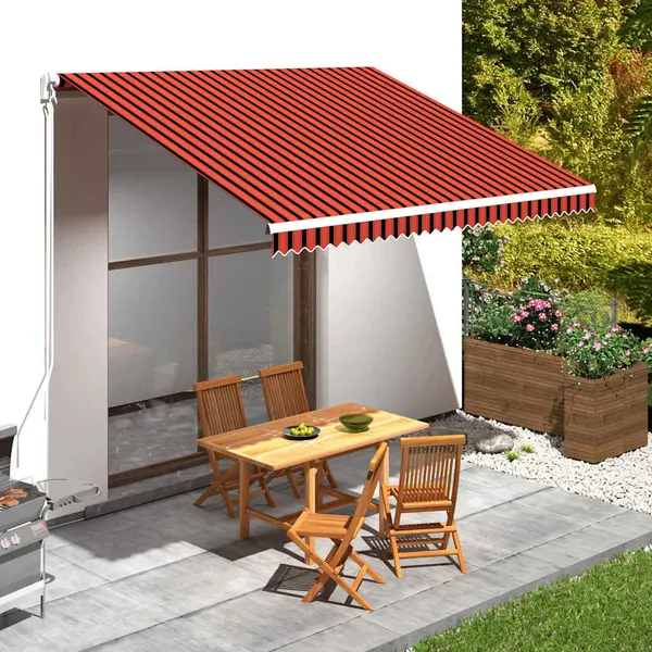 Lona para toldo laranja e castanho 4x3 m