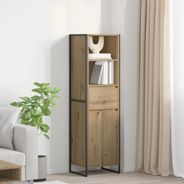 Gabinete de Livros Carvalho Artesanal 43 x 36 x 150.5 cm
