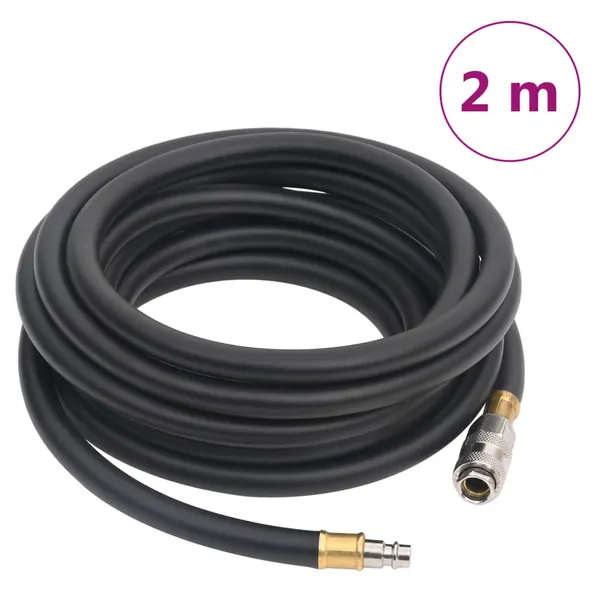 Mangueira de ar híbrida 0,6" 2 m borracha e PVC preto