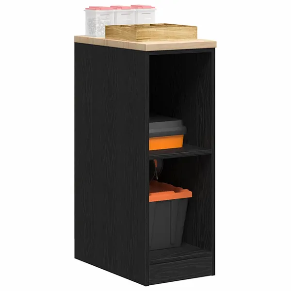 Armário de arrumação de garagem Preto 30x51x85 cm