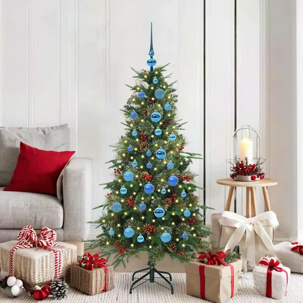 Árvore de Natal Articulada Artificial Verde 150 cm PE e PVC