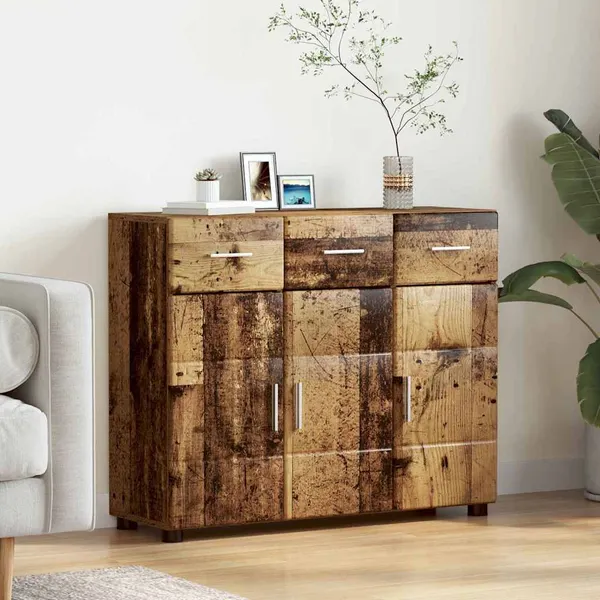 Buffet com prateleira FLORIN Madeira antiga 88,5 x 30,5 x 73 cm