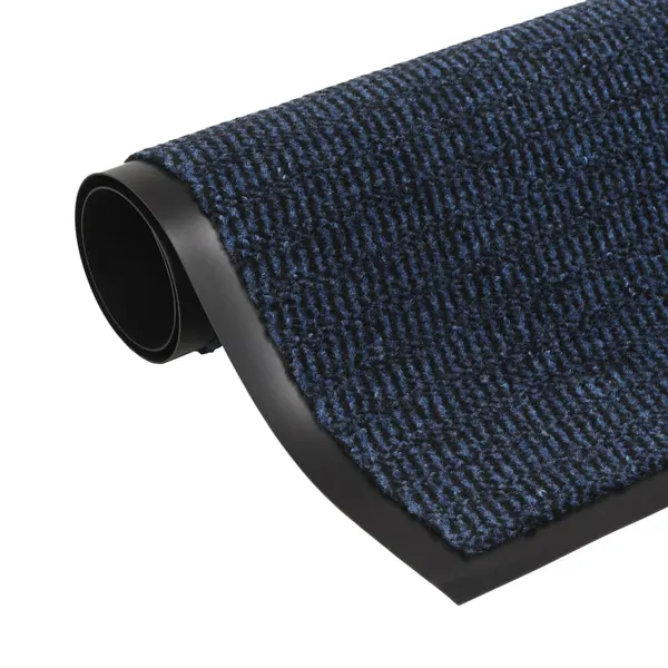Alfombra control de polvo rectangular acolchada 40x60 cm azul