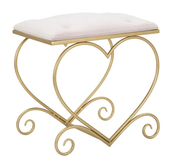 Banqueta Heart Rosa 50x37,5x51,5 cm