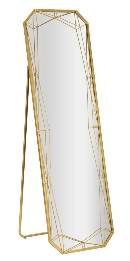 Espelho de Pé Gold 46x2-57x153 cm (Medida do Espelho 43x150 cm)