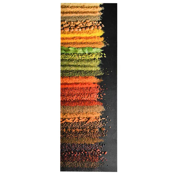 Tapete de cozinha lavável com design especiarias 45x150 cm