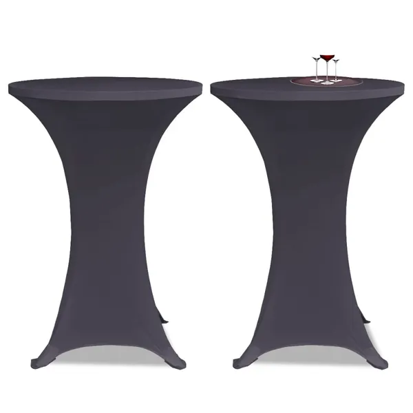 Capa extensível para mesa 2 pcs 80 cm antracite