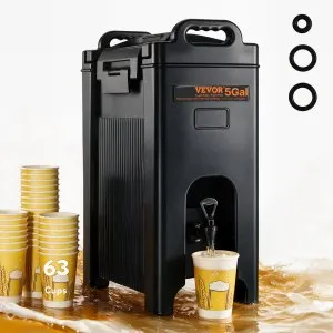 Dispensador bebida isolado 18,9L LDPE duas válvulas