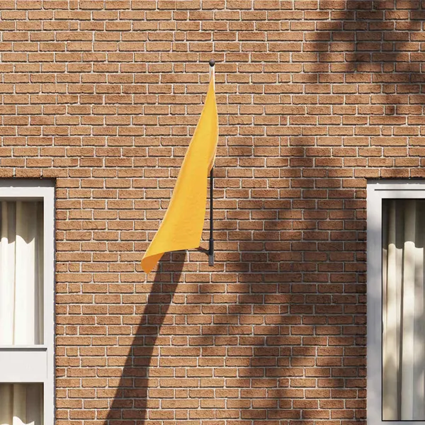 Suporte de Poste para Bandeira Preto 15 x 3 x 0,35 cm Aço