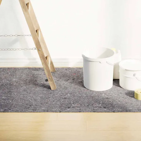 Tapete p/ pintor em velo antiderrapante 25 m 280g/m² cinzento