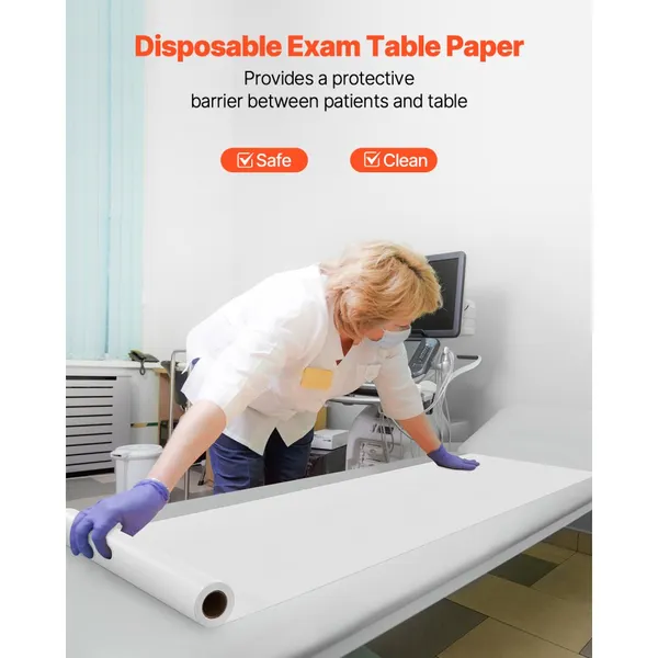 Papel Cama Exame Médico 18"x225ft 12 Rolos
