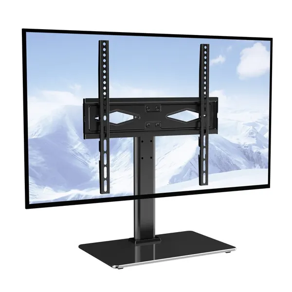Suporte TV 32-55" rotativo vidro temperado altura ajustável