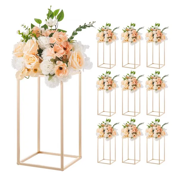 Suporte flores coluna 15.75" 10 un ouro francês