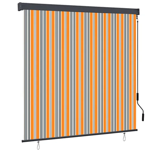 Estores de rolo Amarelo e Azul 180 x 250 cm Tecido e Alumínio