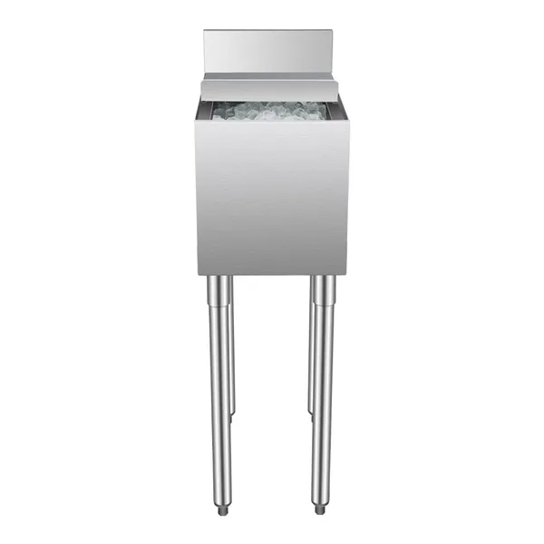 Caixa gelo comercial 28 L, aço inoxidável, 12x19x37 pol