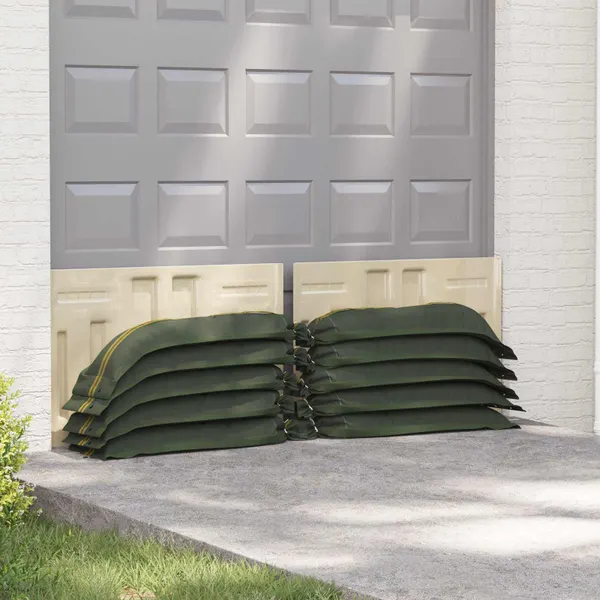 Sacos de areia 100 pcs Verde 120 x 27 cm HDPE