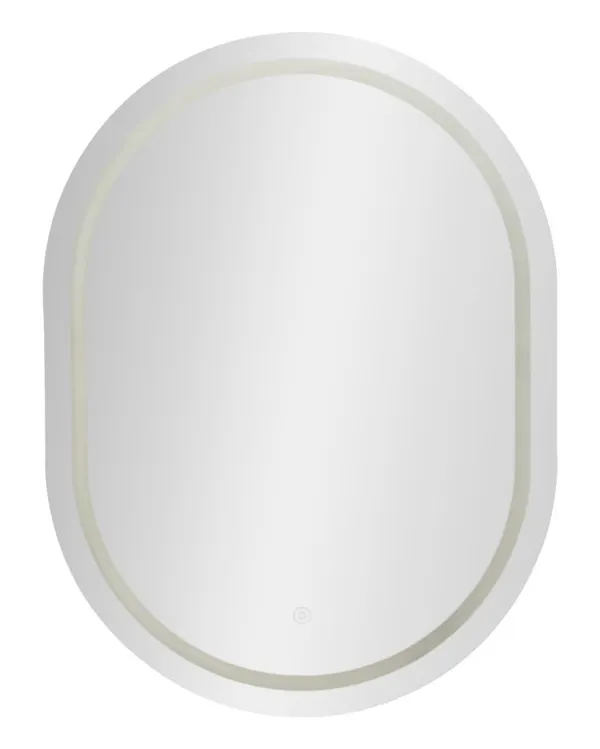 Espelho de Parede LED Simple Oval 60x3,5x80 cm (Luz com 3 Temperaturas de Cor)