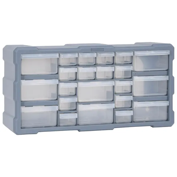 Caixa organizadora com 22 gavetas 49x16x25,5 cm