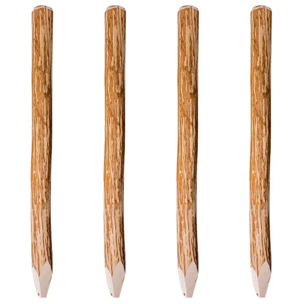 Postes/estacas cerca 4 pcs 120 cm madeira de aveleira
