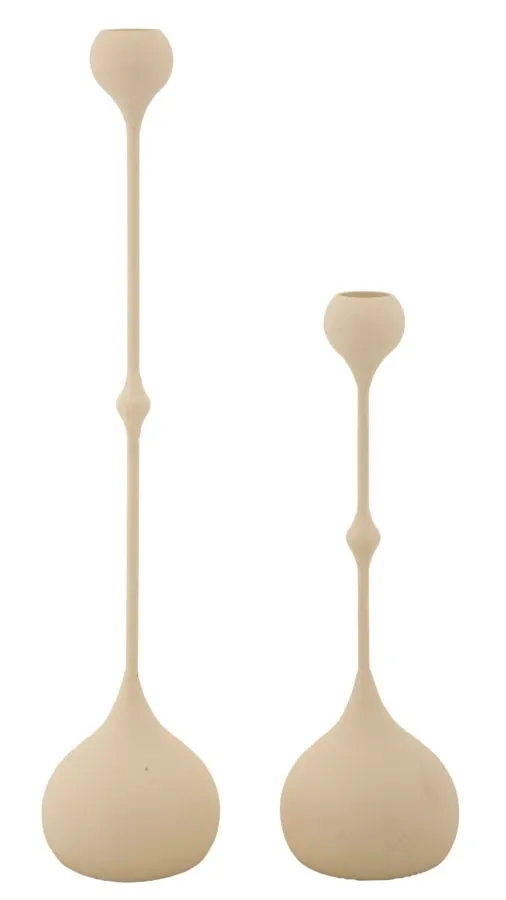 Portavelas Slimmy Crema Set 2 Pz Ø 8x26-8x37 cm