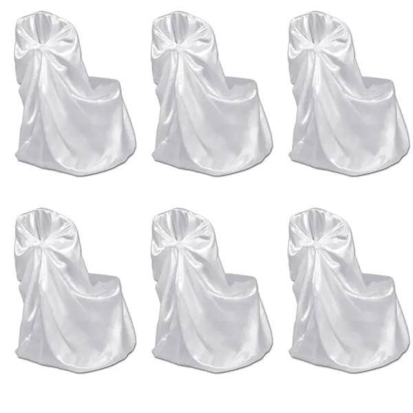 Capa de cadeira para casamento, banquete, em branco, 6 peças