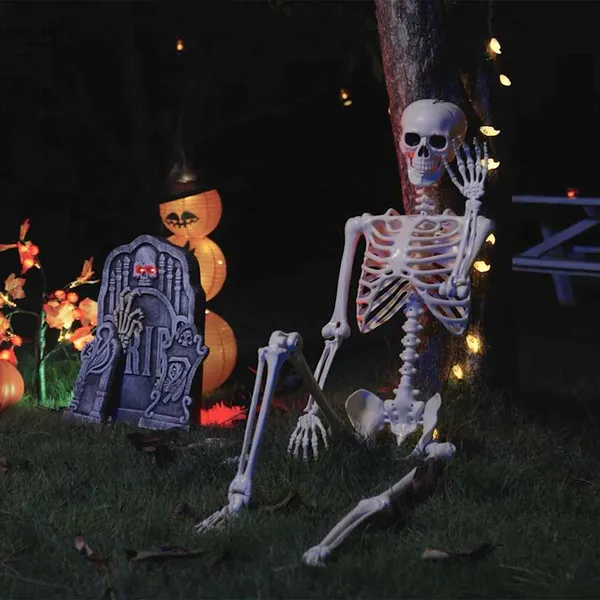 Esqueleto de Halloween 2 pcs Branco 85 cm PVC