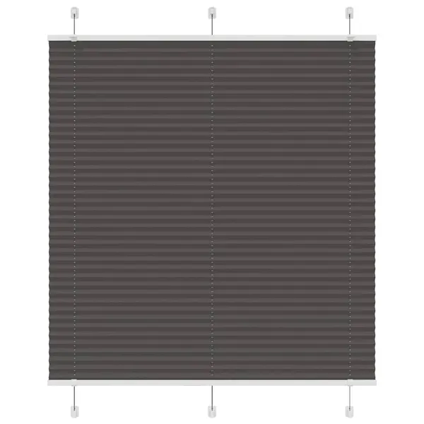 Preto Plissada Cega 115x150 cm Largura Tecido 114,4cm Poliéster