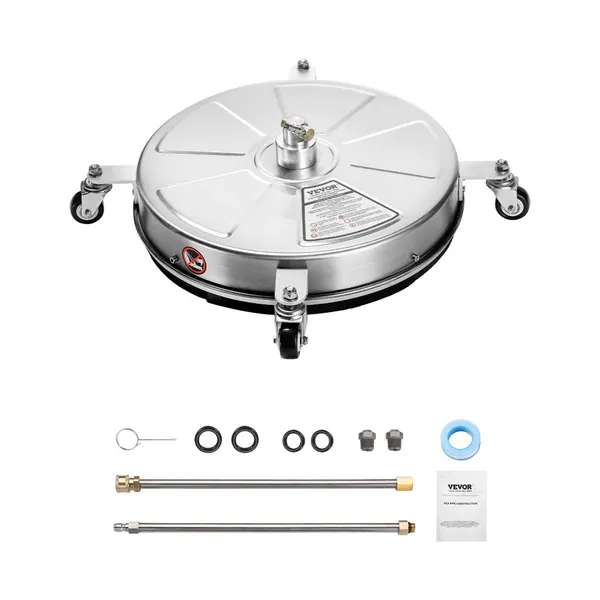 Limpador pressão 18" aço inox 4000 PSI 4 rodas