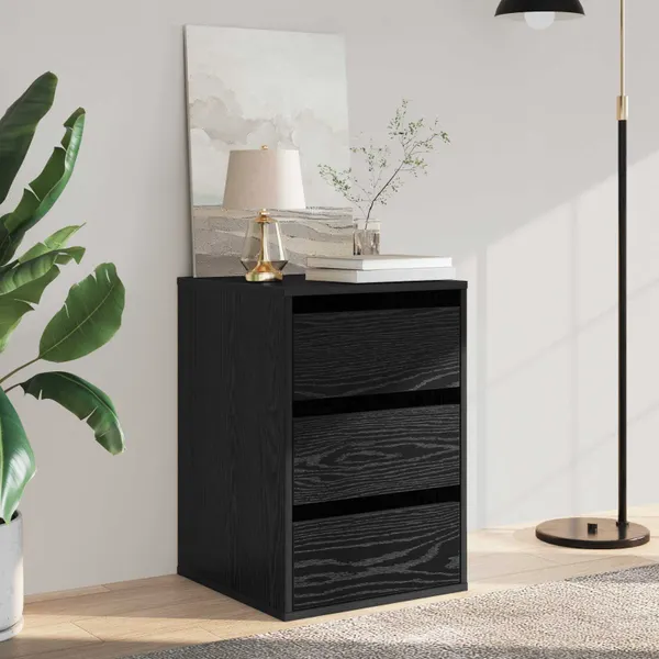 Gabinete de Gavetas com gaveta Carvalho Preto 41 x 40 x 58 cm