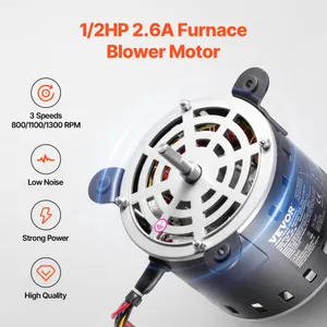 Motor ventilador fornalha 1/2HP 220V 1300RPM