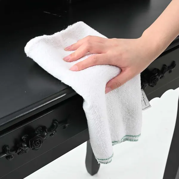 Panos de Limpeza 50 pcs 50x60 cm branco com riscas verdes
